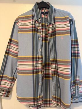 Ralph Lauren Light Blue Multistripe Button-Down Shirt